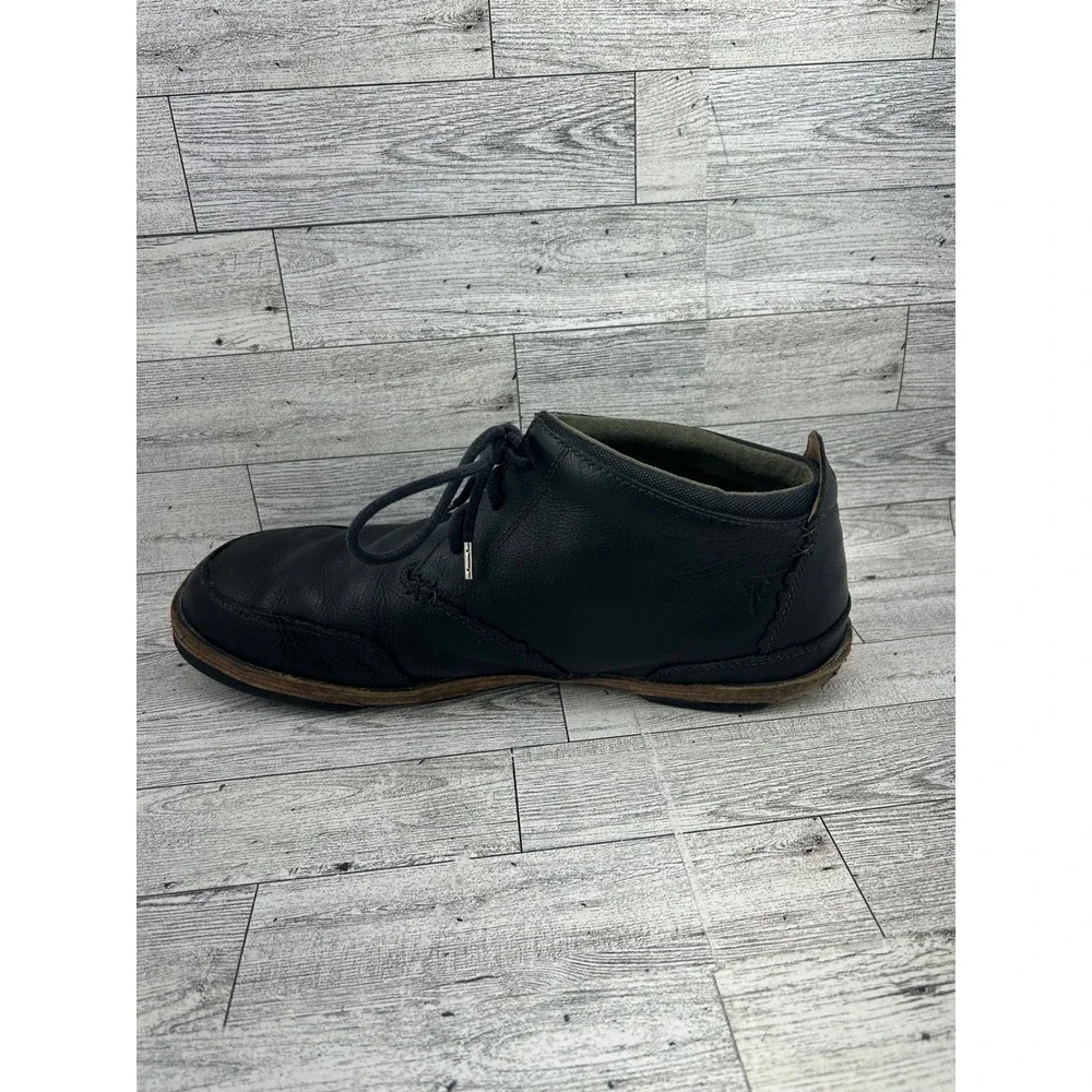 Olukai Kamuela Mens Black Leather Chukka Boots‎ Size 11 10131-4033